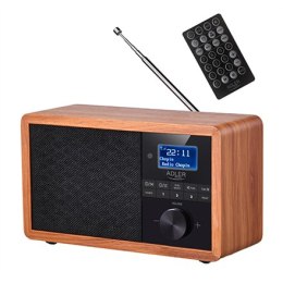 Adler | AD 1184 | Radio DAB+ Bluetooth | Black/Brown | Alarm function