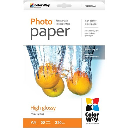 ColorWay | 230 g/m² | A4 | High Glossy Photo Paper