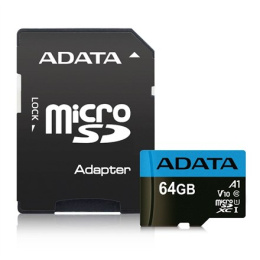 ADATA | Premier | UHS-I | 64 GB | MicroSDXC | Flash memory class 10 | Adapter