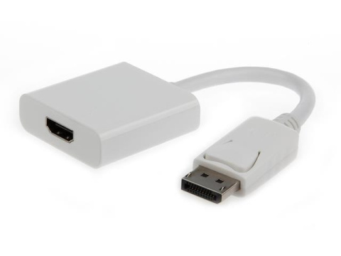 Adapter wideo Gembird | 19-pinowe HDMI typu A | żeńskie | 20-pinowe DisplayPort | męskie | białe