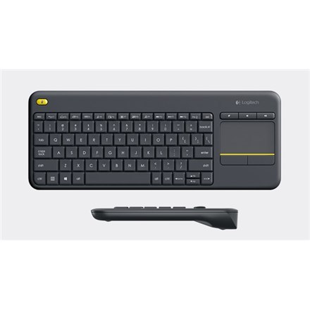 Logitech | K400 Plus | Klawiatura z gładzikiem | Bezprzewodowa | NL | Czarna | Port USB | 380 g Logitech | K400 Plus | Klawiatura z gładzikiem | Bezprzewodowa | NL | Czarna | Port USB | 380 g