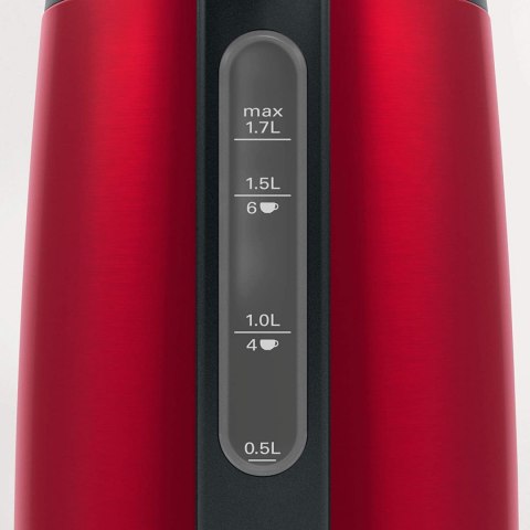 Bosch | Czajnik | DesignLine TWK3P424 | Elektryczny | 2400 W | 1,7 L | Stal szlachetna | Podstawa obrotowa 360° | Czerwony Bosch | Czajnik | DesignLine TWK3P424 | Elektryczny | 2400 W | 1,7 L | Stal szlachetna | Podstawa obrotowa 360° | Czerwony