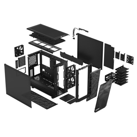 Fractal Design | Meshify 2 Dark Tempered Glass | Black | ATX | Power supply included | ATX Fractal Design | Meshify 2 Dark Tempered Glass | Black | ATX | Power supply included | ATX
