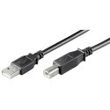 Kabel USB Goobay Męski 4 pin USB typu A - Męski 4 pin USB typu B Czarny 1.8m | Gwarancja 12 miesięcy