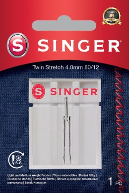 Singer | Twin Stretch Needle, Decorative, 4.0 80/12 1PK