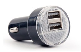 EnerGenie 2-port USB car charger EG-U2C2A-CAR-02 Black, 2.1 A