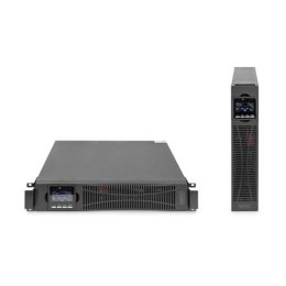 DIGITUS OnLine UPS, rack/tower, 3000VA, 3000W, LCD, 8 x C13, 1 x C19, RS-232, USB, SNMP card (optional), relay card (optional) 