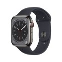 Apple Watch | Series 8 (GPS + Cellular) | Smart watch | Stainless steel | 45 mm | Black | Grey | Apple Pay | 4G | Water-resistan
