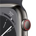 Apple Watch | Series 8 (GPS + Cellular) | Smart watch | Stainless steel | 45 mm | Black | Grey | Apple Pay | 4G | Water-resistan