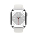 Apple Watch | Series 8 (GPS + Cellular) | Smart watch | Aerospace-grade aluminium alloy | 45 mm | Silver | White | Apple Pay | 4