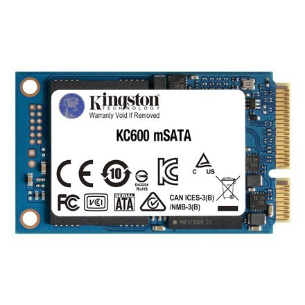 Kingston | KC600 | 1000 GB | SSD form factor | SSD interface mSATA | Read speed 550 MB/s | Write speed 520 MB/s