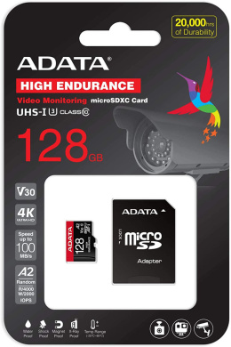 ADATA | AUSDX128GUI3V30SHA2-RA1 Memory Card | 128 GB | MicroSDXC | Flash memory class 10 | Adapter