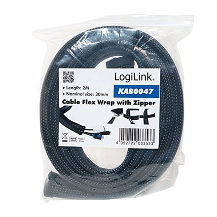 Logilink | Cable wrap | 1 m | Black