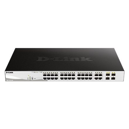 D-Link | 28-Port Gigabit Smart Managed PoE Switch | DGS-1210-28P | Managed L2+ | Desktop | 1 Gbps (RJ-45) ports quantity | SFP p