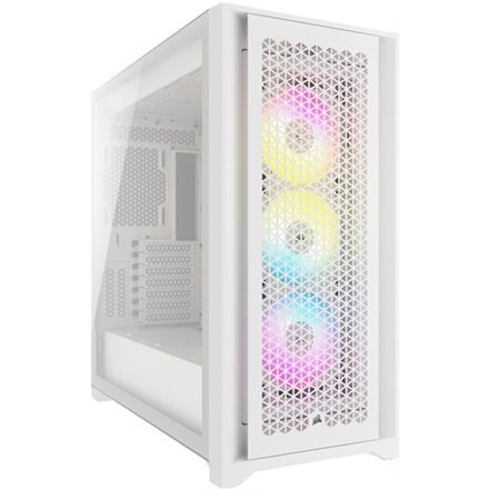 Corsair | Tempered Glass PC Case | iCUE 5000D RGB AIRFLOW | Side window | White | Mid-Tower | Power supply included No