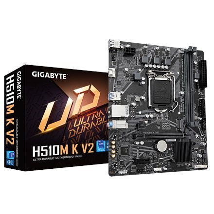 Gigabyte | H510M K V2 1.0 M/B | Processor family Intel | Processor socket LGA1200 | DDR4 DIMM | Memory slots 2 | Supported hard