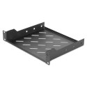 Półka stała 1U Digitus DN-10-TRAY-2-B, Czarna, Idealna do przechowywania komponentów niespełniających standardu 254 mm (10"). Sm