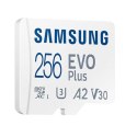 Samsung | Karta microSD | EVO Plus | 256 GB | Karta pamięci microSDXC | Pamięć flash klasy U3, V30, A2