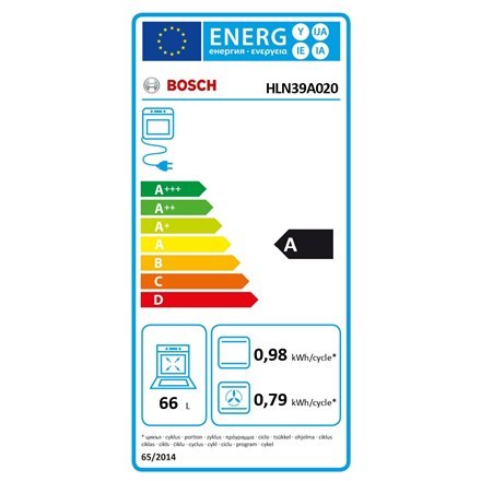 Bosch | Kuchenka | HLN39A020 | Typ płyty indukcyjna | Typ piekarnika elektryczny | Biały | Szerokość 60 cm | Grillowanie | LED |