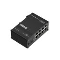 Teltonika TSW040 Unmanaged 8-port PoE+Industrial Switch, 2-pin industrial DC power socket, 7 - 57 VDC, PoE-out 44-57 VDC, DIN ra