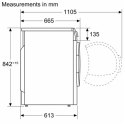 Suszarka Bosch z pompą ciepła | WTU876IHSN | Klasa efektywności energetycznej A++ | Ładowana od przodu | 9 kg | LED | Głębokość 