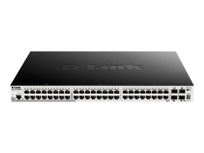 D-LINK DGS-1510-52XMP, zarządzalny przełącznik gigabitowy L2+ z 48 portami 10/100/1000Base-T + 4 portami 10GBase-X SFP+ | D-Link