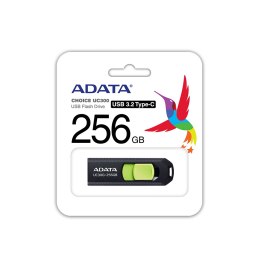 ADATA | FlashDrive | UC300 | 256 GB | USB 3.2 Gen 1 | Czarny/Zielony