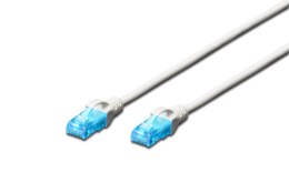 Digitus | CAT 5e U-UTP | Patch cord | PVC AWG 26/7 | White | 2 m | Modular RJ45 (8/8) plug