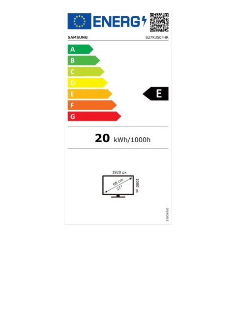 Samsung | Monitor | LS27R350FHRXEN | 27 " | IPS | FHD | 16:9 | 75 Hz | 5 ms | No | 1920 x 1080 | 250 cd/m² | HDMI ports quantity