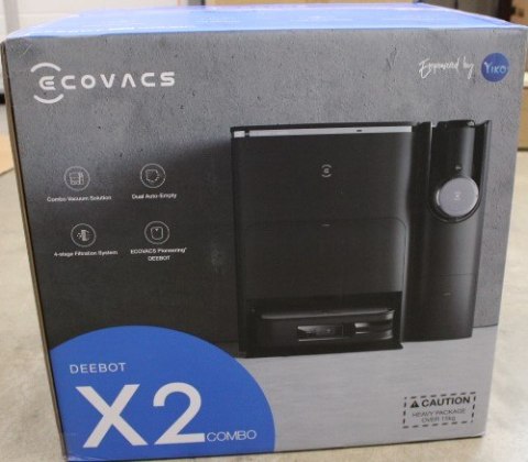 SALE OUT. Ecovacs DEEBOT X2 COMBO Vacuum cleaner,Robot+Handheld,Wet&Dry,Robot Operating 210 min,Dust bin 0,42L,6400 mAh,Black+Du SALE OUT. Ecovacs DEEBOT X2 COMBO Vacuum cleaner,Robot+Handheld,Wet&Dry,Robot Operating 210 min,Dust bin 0,42L,6400 mAh,Black+Du
