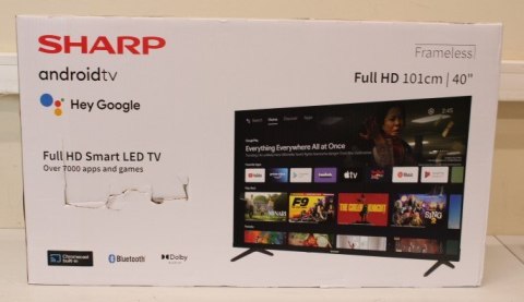 Sharp 40FH2EA | 40" (101 cm) | Smart TV | Android TV | FHD | Czarny | USZKODZONE OPAKOWANIE