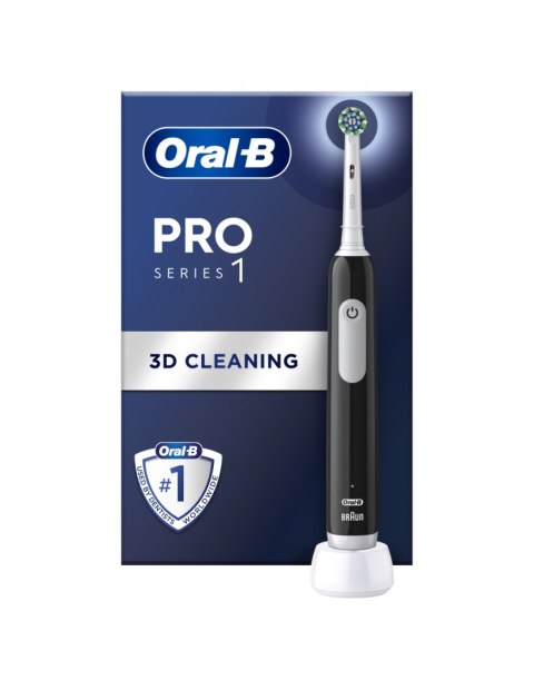 Oral-B | Pro Series 1 Cross Action | Elektryczna szczoteczka do zębów | Akumulatorowa | Dla dorosłych | Czarna | Liczba główek s