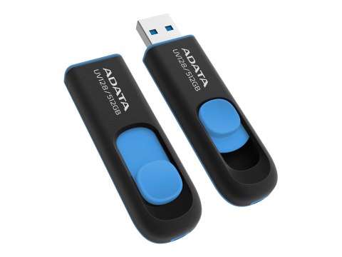 Pamięć USB ADATA UV128 o pojemności 512 GB, złącze USB 3.2 Gen1, kolor czarny/niebieski