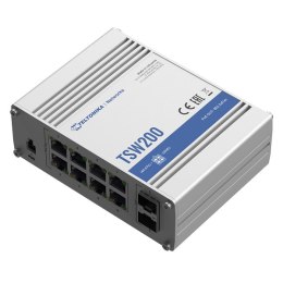 Teltonika Ethernet Switch TSW200 Unmanaged, Desktop, 1 Gbps (RJ-45) ports quantity 8, SFP ports quantity 2, PoE ports quantity 8