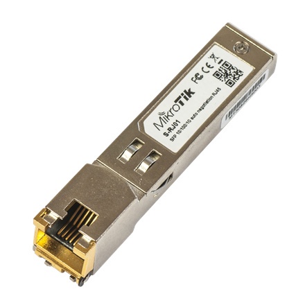 MikroTik | Moduł nadawczo-odbiorczy SFP (mini-GBIC) - SFP (mini-GBIC) / RJ-45 | S-RJ01 | 1 Gbps MikroTik | Moduł nadawczo-odbiorczy SFP (mini-GBIC) - SFP (mini-GBIC) / RJ-45 | S-RJ01 | 1 Gbps