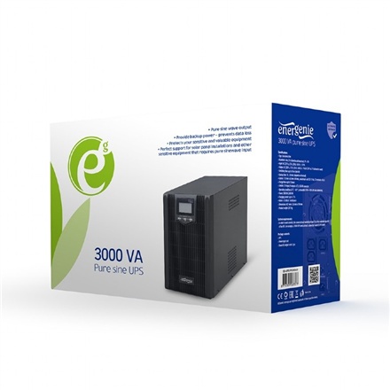 EnerGenie | 3000VA zasilacz UPS z czystą falą sinusoidalną | EG-UPS-PS3000-01 wyświetlacz LCD, USB, | 3000 VA | 2400 W EnerGenie | 3000VA zasilacz UPS z czystą falą sinusoidalną | EG-UPS-PS3000-01 wyświetlacz LCD, USB, | 3000 VA | 2400 W