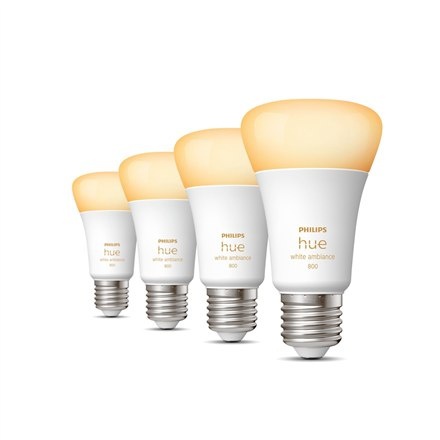 Philips Hue WA 6W A60 E27 opakowanie 4 sztuki Philips Hue | Hue WA 6W A60 E27, opakowanie 4 sztuki | E27 | 6 W | Ciepła biel 220 Philips Hue WA 6W A60 E27 opakowanie 4 sztuki Philips Hue | Hue WA 6W A60 E27, opakowanie 4 sztuki | E27 | 6 W | Ciepła biel 220