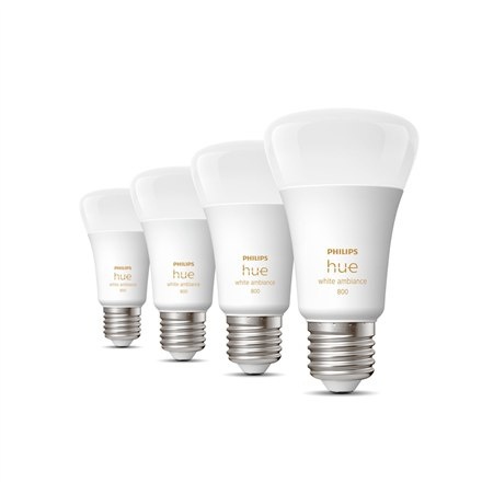 Philips Hue WA 6W A60 E27 opakowanie 4 sztuki Philips Hue | Hue WA 6W A60 E27, opakowanie 4 sztuki | E27 | 6 W | Ciepła biel 220 Philips Hue WA 6W A60 E27 opakowanie 4 sztuki Philips Hue | Hue WA 6W A60 E27, opakowanie 4 sztuki | E27 | 6 W | Ciepła biel 220