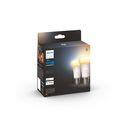 Philips Hue | WA 9W A60 E27 2szt opakowanie | E27 | 9 W | Ciepła biel 2200-6500K | Bluetooth i Zigbee Philips Hue | WA 9W A60 E27 2szt opakowanie | E27 | 9 W | Ciepła biel 2200-6500K | Bluetooth i Zigbee