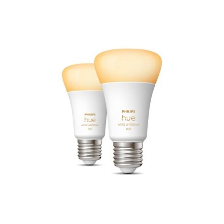 Philips Hue | WA 9W A60 E27 2szt opakowanie | E27 | 9 W | Ciepła biel 2200-6500K | Bluetooth i Zigbee Philips Hue | WA 9W A60 E27 2szt opakowanie | E27 | 9 W | Ciepła biel 2200-6500K | Bluetooth i Zigbee