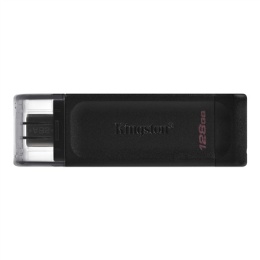 Kingston | Pamięć flash USB | DataTraveler 70 | 128 GB | USB 3.2 Gen 1 Type-C | Czarny