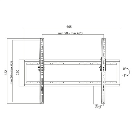 Logilink BP0039 Uchwyt ścienny do TV, 37"-70", uchylny, mały | Logilink | Uchwyt ścienny | BP0039 | 37-70 " | Maksymalna waga (u Logilink BP0039 Uchwyt ścienny do TV, 37"-70", uchylny, mały | Logilink | Uchwyt ścienny | BP0039 | 37-70 " | Maksymalna waga (u