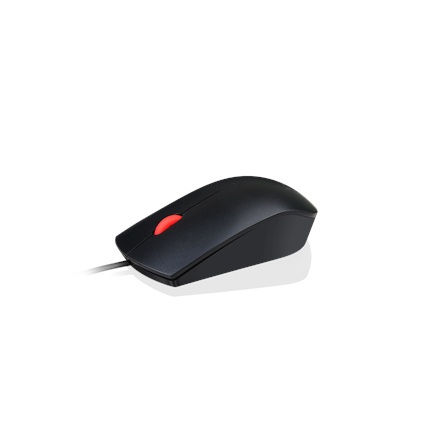 Mysz przewodowa Lenovo Essential USB, 1600 DPI, 1,8 m, 3 przyciski, czarna | Lenovo | Mysz Essential USB | czujnik optyczny | pr Mysz przewodowa Lenovo Essential USB, 1600 DPI, 1,8 m, 3 przyciski, czarna | Lenovo | Mysz Essential USB | czujnik optyczny | pr