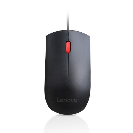 Mysz przewodowa Lenovo Essential USB, 1600 DPI, 1,8 m, 3 przyciski, czarna | Lenovo | Mysz Essential USB | czujnik optyczny | pr Mysz przewodowa Lenovo Essential USB, 1600 DPI, 1,8 m, 3 przyciski, czarna | Lenovo | Mysz Essential USB | czujnik optyczny | pr
