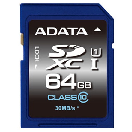 ADATA Premier | Karta pamięci flash | 64 GB | Karta pamięci SDXC UHS-I | Klasa prędkości UHS Class 1 / Class10 ADATA Premier | Karta pamięci flash | 64 GB | Karta pamięci SDXC UHS-I | Klasa prędkości UHS Class 1 / Class10