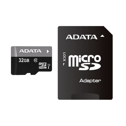 ADATA Premier | Karta pamięci flash | 32 GB | Karta pamięci microSDHC UHS-I | Klasa prędkości UHS Class 1 / Class10 ADATA Premier | Karta pamięci flash | 32 GB | Karta pamięci microSDHC UHS-I | Klasa prędkości UHS Class 1 / Class10
