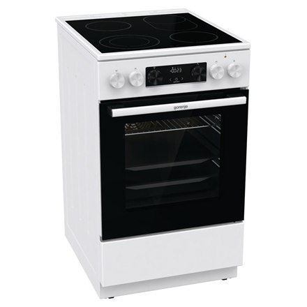 Gorenje | Kuchenka | GECS5C70WA | Typ płyty Vitroceramic | Typ piekarnika Electric | Biały | Szerokość 50 cm | Grillowanie | LED Gorenje | Kuchenka | GECS5C70WA | Typ płyty Vitroceramic | Typ piekarnika Electric | Biały | Szerokość 50 cm | Grillowanie | LED