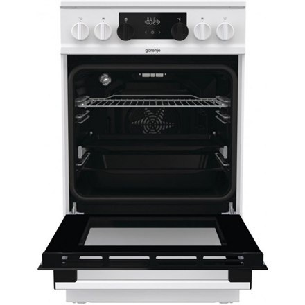 Gorenje | Kuchenka | GECS5C70WA | Typ płyty Vitroceramic | Typ piekarnika Electric | Biały | Szerokość 50 cm | Grillowanie | LED Gorenje | Kuchenka | GECS5C70WA | Typ płyty Vitroceramic | Typ piekarnika Electric | Biały | Szerokość 50 cm | Grillowanie | LED