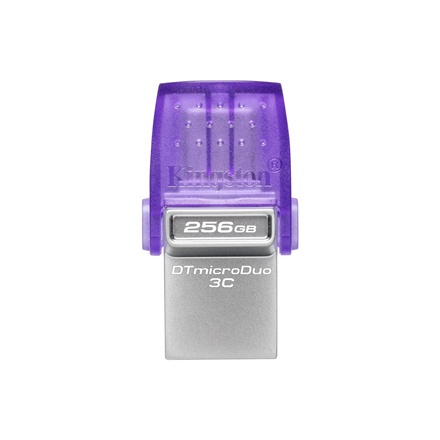 Kingston | DataTraveler | DT Micro Duo 3C | 256 GB | USB Type-C i Type-A | Fioletowy Kingston | DataTraveler | DT Micro Duo 3C | 256 GB | USB Type-C i Type-A | Fioletowy