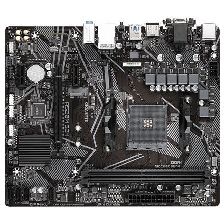 Gigabyte | A520M S2H 1.0 | Rodzina procesorów AMD | Gniazdo procesora AM4 | DDR4 DIMM | Gniazda pamięci 2 | Chipset AMD A | Micr Gigabyte | A520M S2H 1.0 | Rodzina procesorów AMD | Gniazdo procesora AM4 | DDR4 DIMM | Gniazda pamięci 2 | Chipset AMD A | Micr